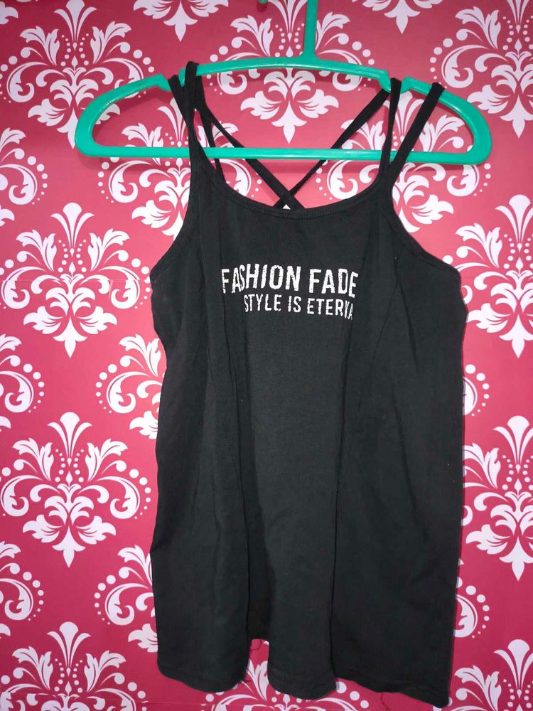 Black Tank Top - 'Fashion Fade'