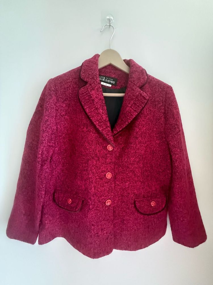 Chic Pink Textured Blazer