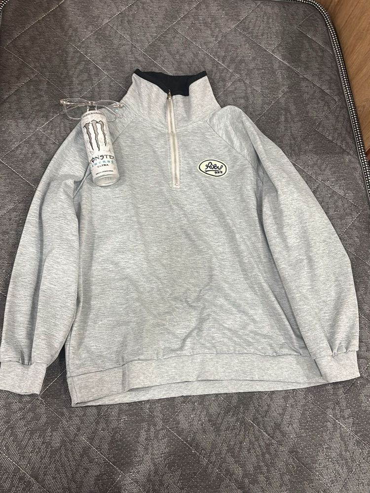 Grey Quarter Zip Sweatshirt