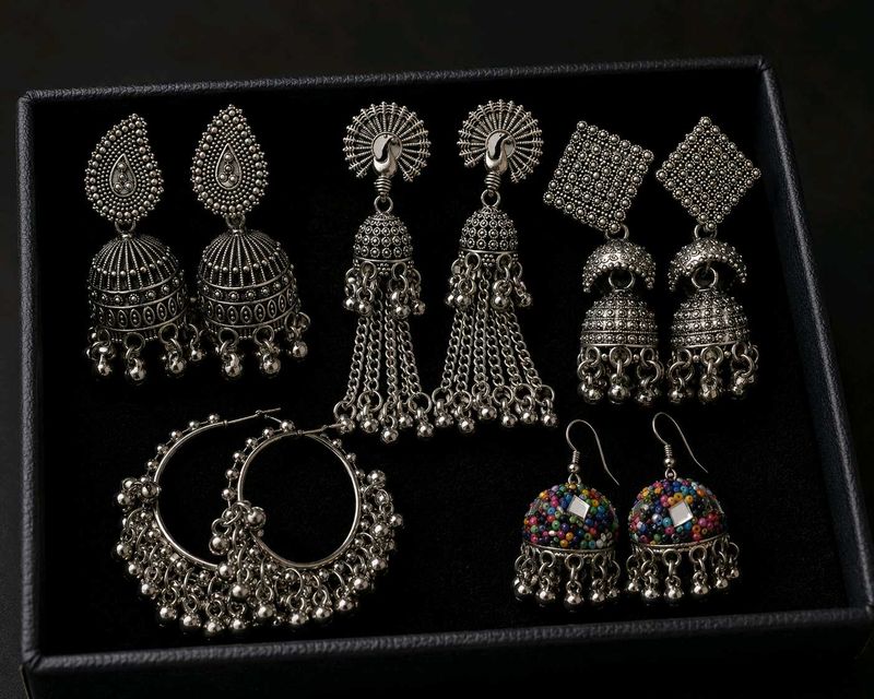 Assorted Indian Jhumka Earrings Collection