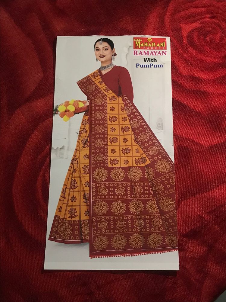 perfect for Navratri puja Maharani Ramayan Saree w
