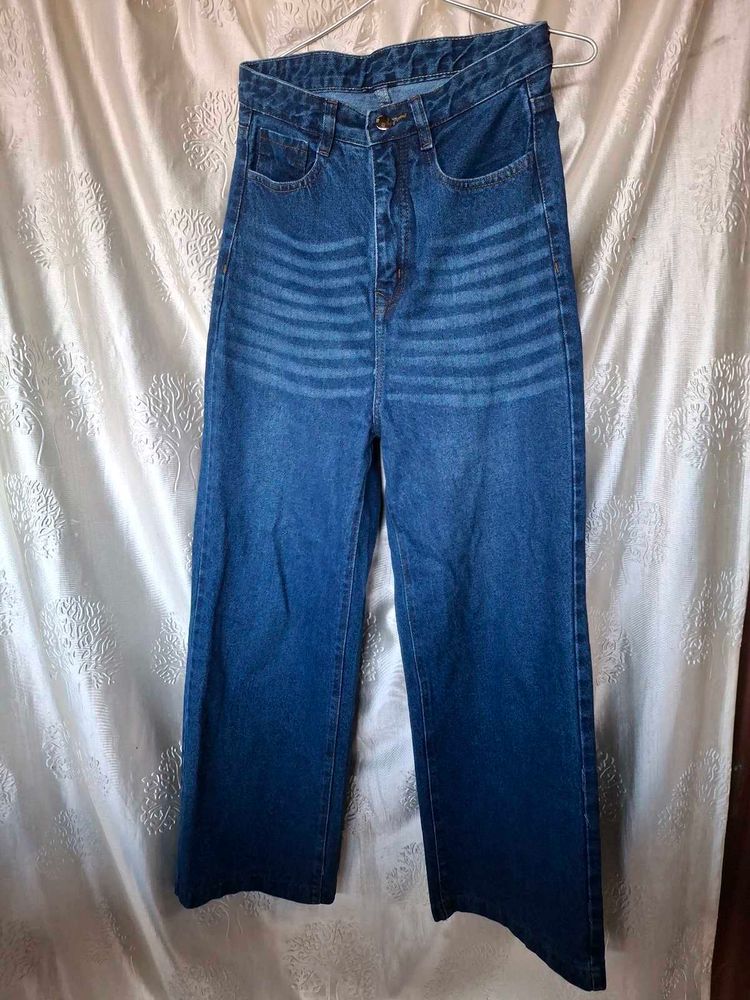 Trendy Wide Leg Jeans