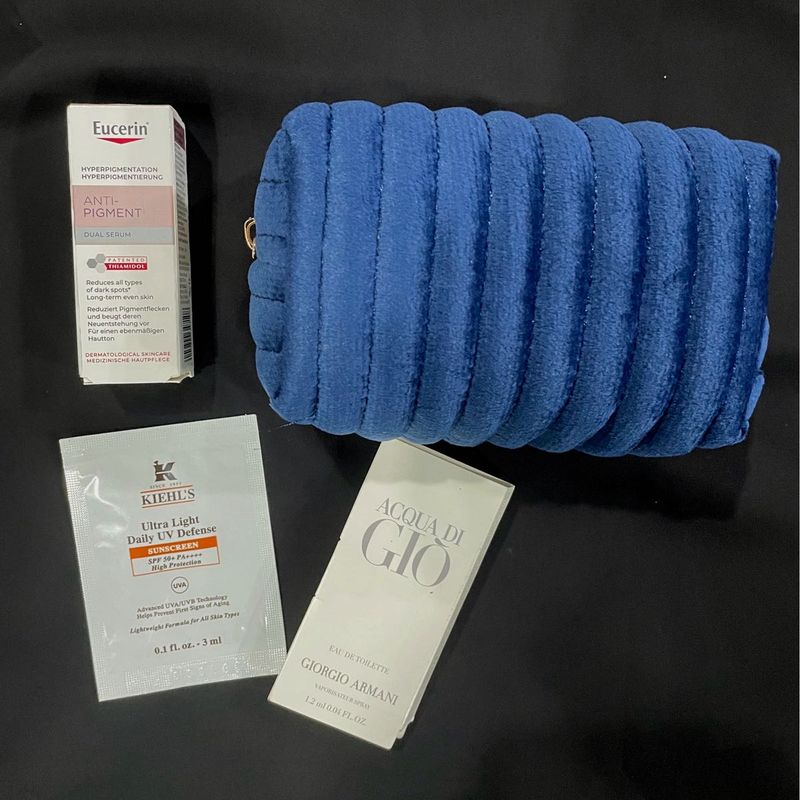 Estee Lauder pouch + Eucerin serum + Freebies