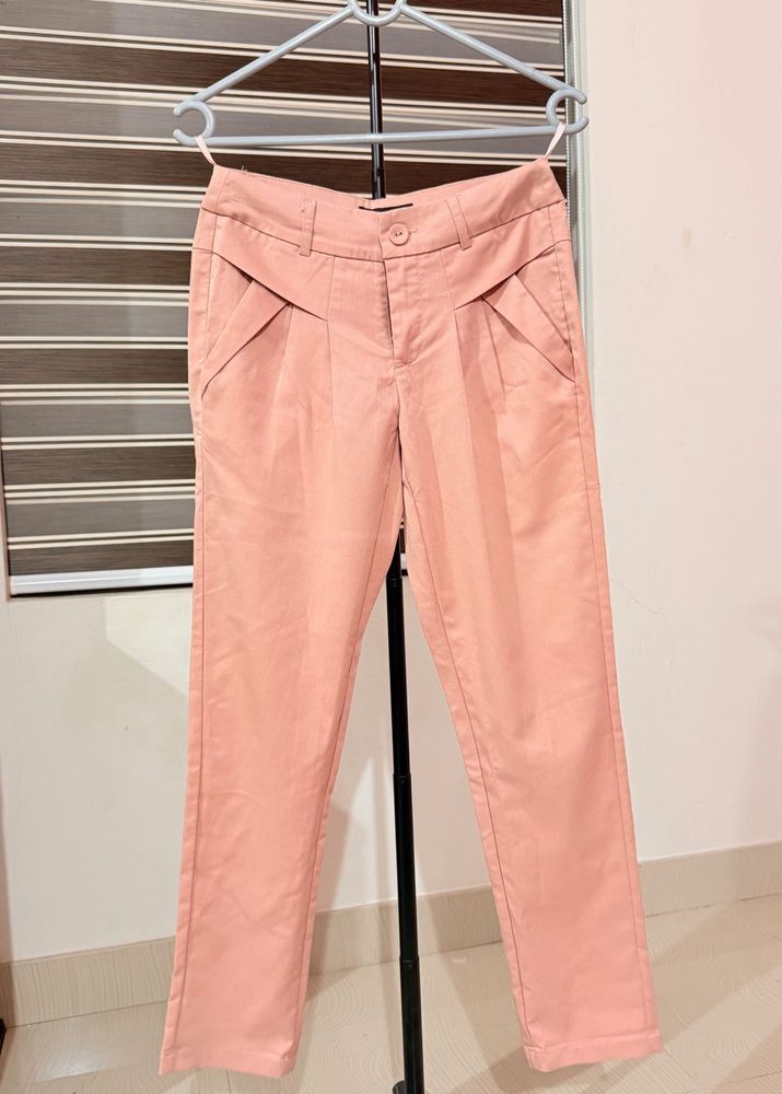 Peach Casual Trousers