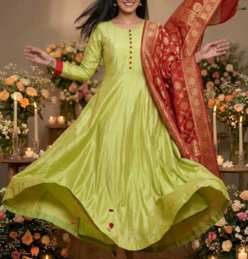 long suit with Dupatta