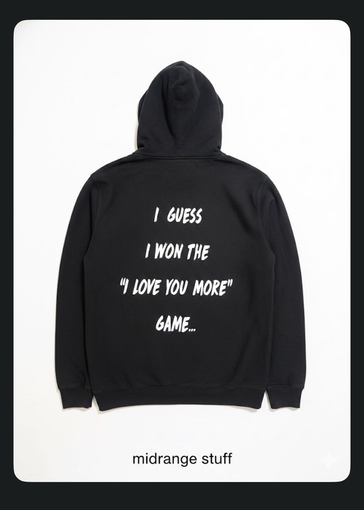 Black Graphic Print Hoodie