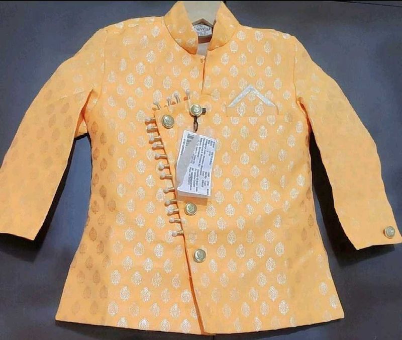 Light Orange Indo Western Sherwani 2 -3 Year Boy