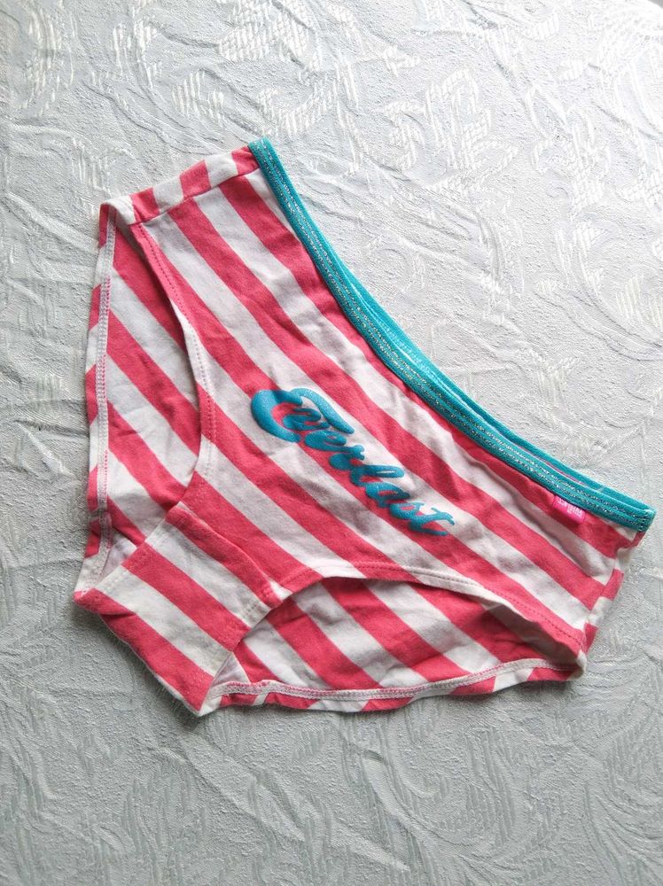 Striped Pink &amp; White Briefs