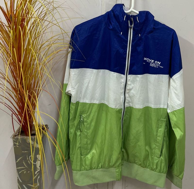 Color Block Windbreaker Jacket