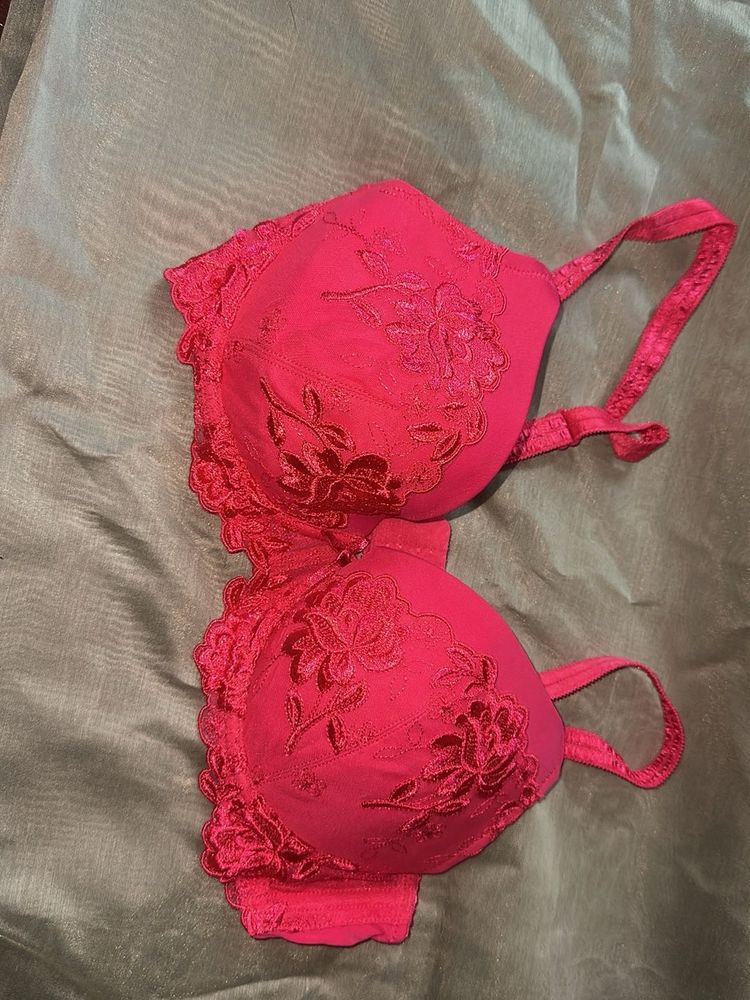Stunning Pink Lace Bra