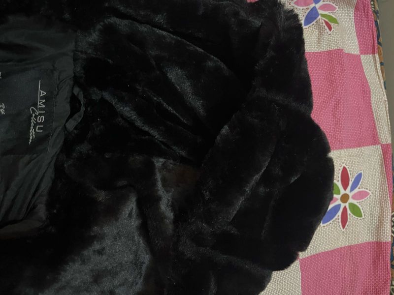 Cozy Black Faux Fur Jacket