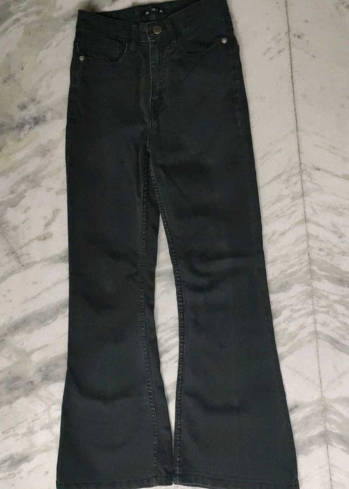 Flared Black Denim Jeans (Zudio size 30) ₹500 off
