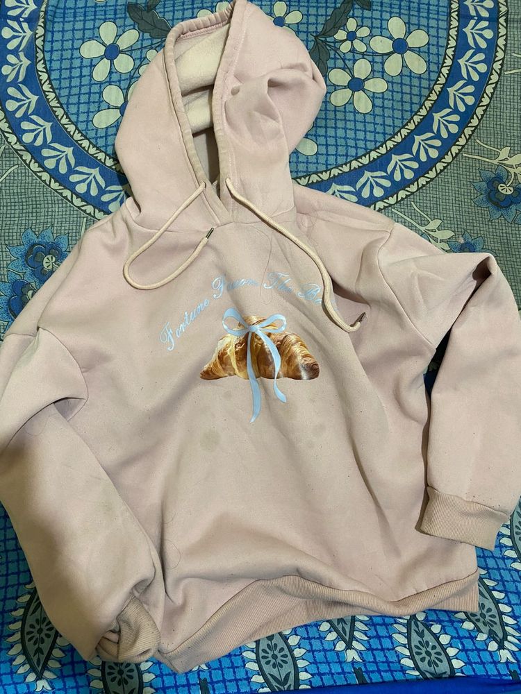 Cute Croissant Graphic Hoodie