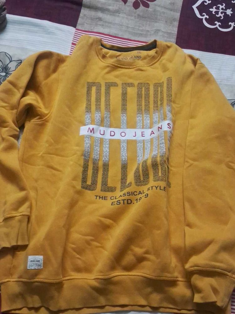 Mudo Jeans Yellow Graphic Sweatshirt