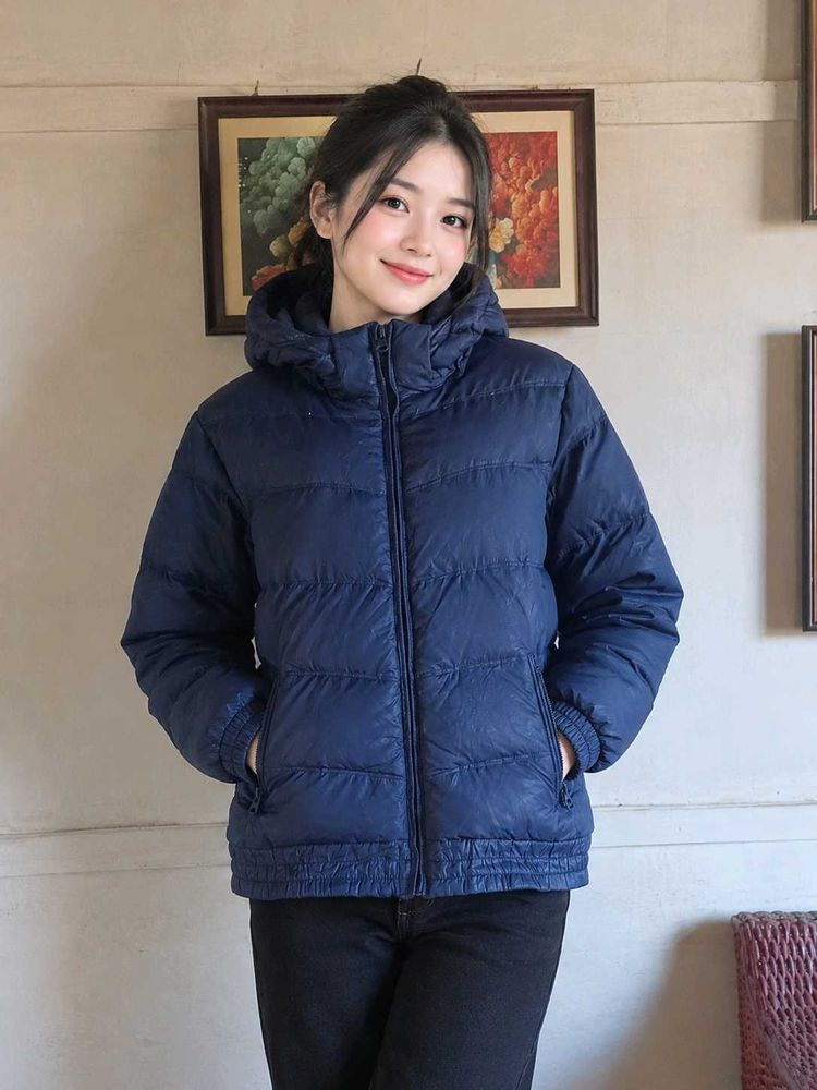 Navy Blue Puffer Jacket