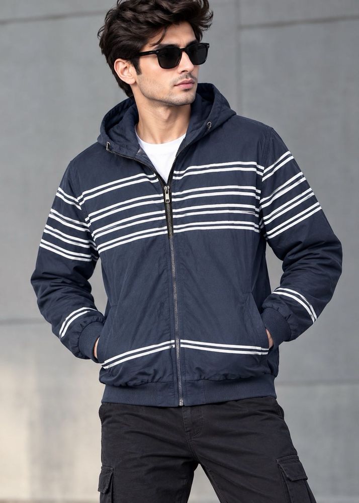 NEXT Striped Zip-Up Hoodie Jacket