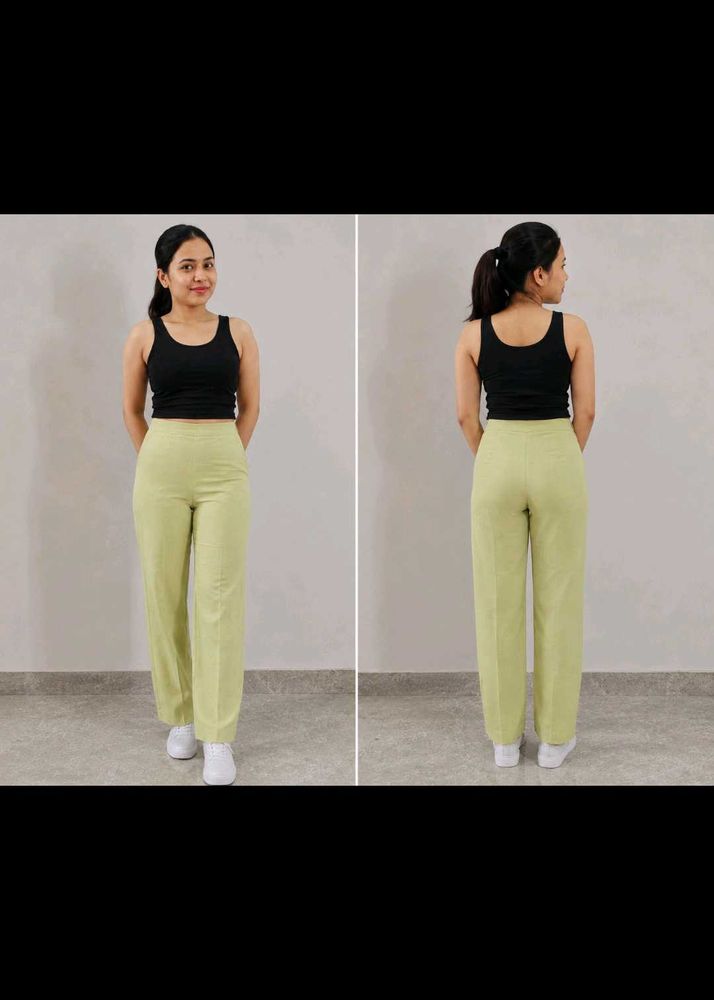 Wide Leg Linen High waist Pants