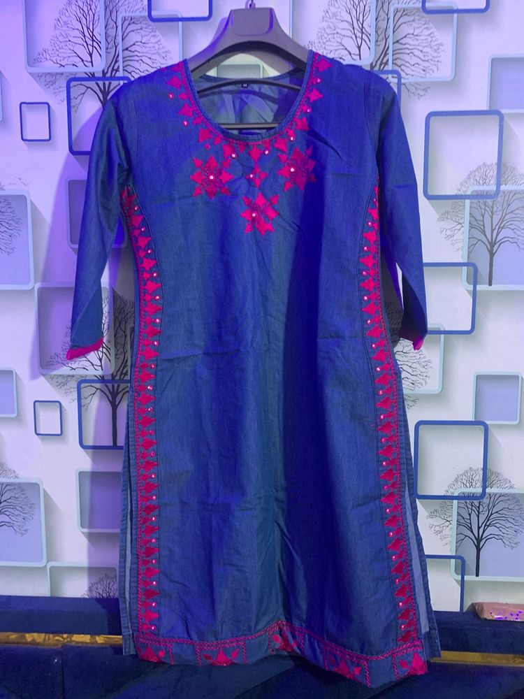 Denim Kurta