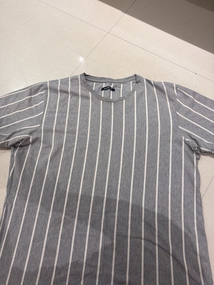Gray Striped T-Shirt