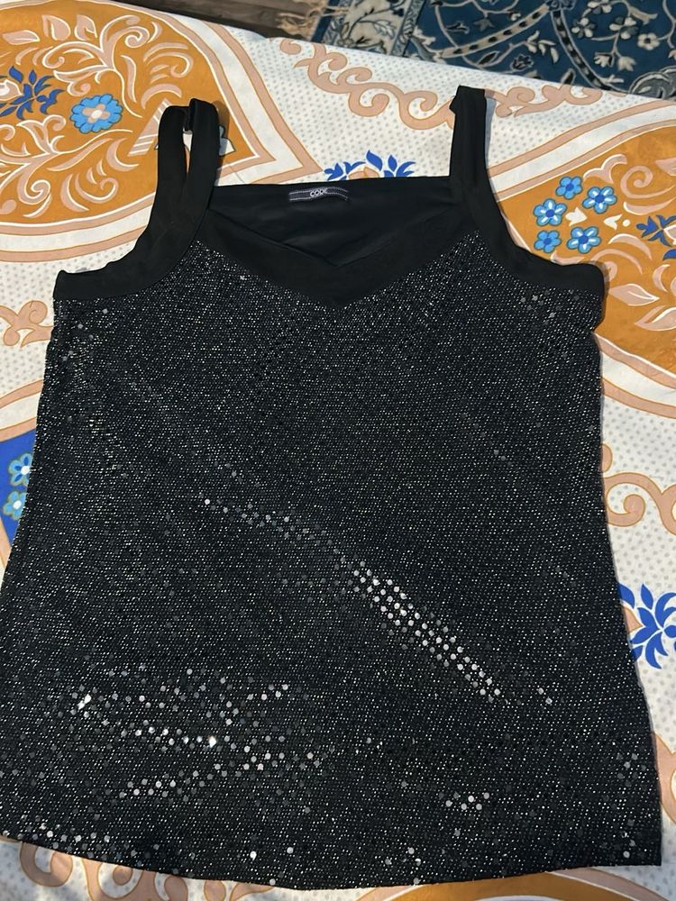 Sparkly Black Cami Top