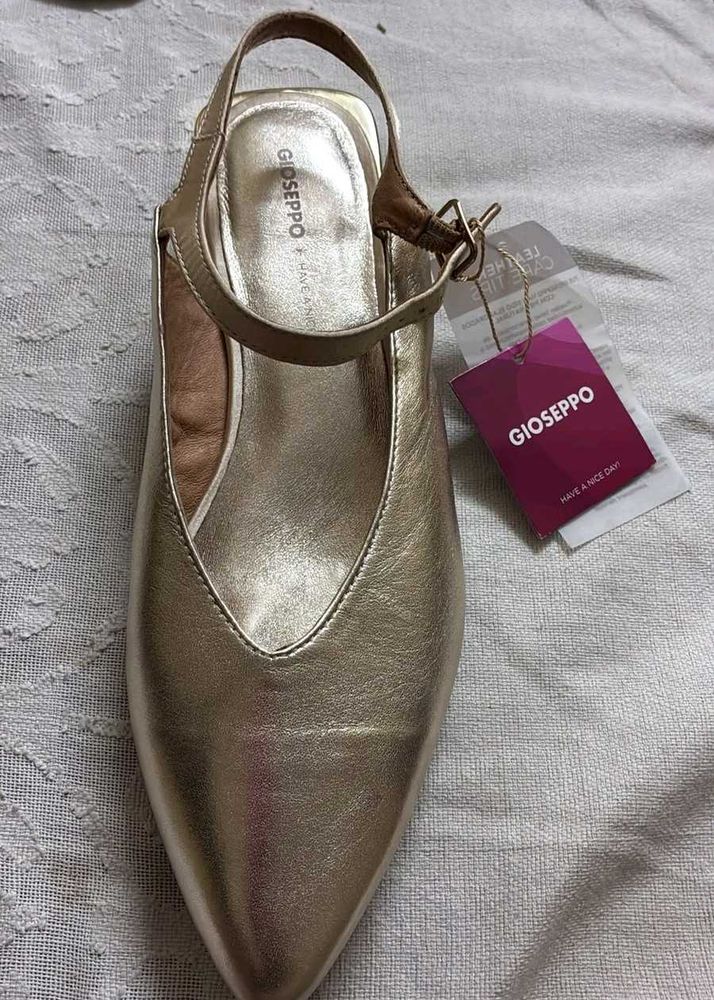 GIOSEPPO Metallic Slingback Flats