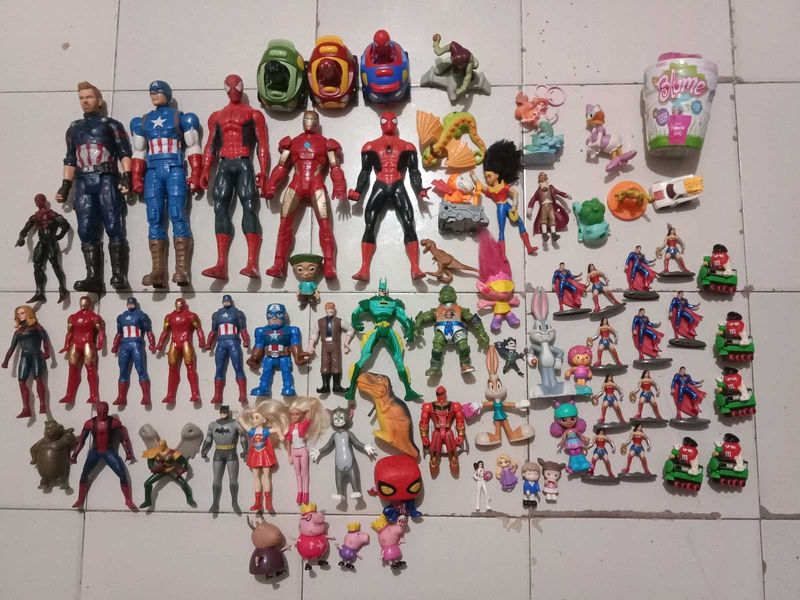 Assorted Superhero &amp; Cartoon Action Figures