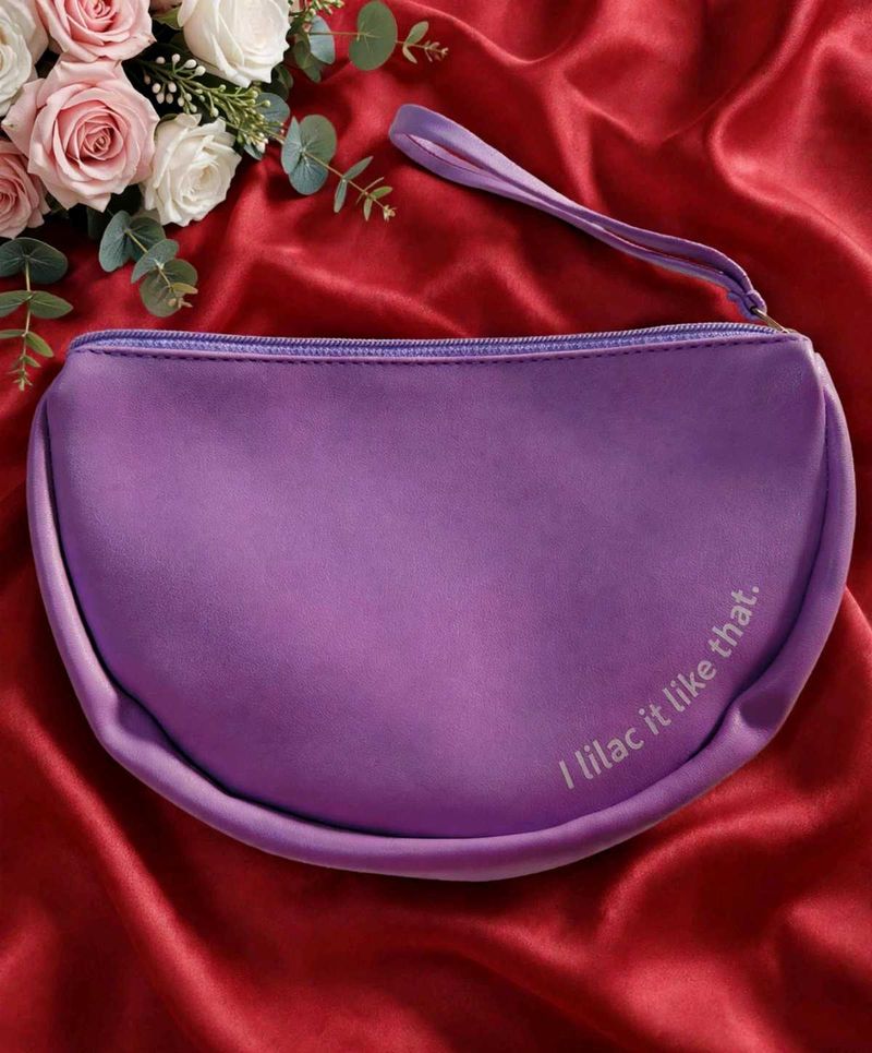 Cute Purple Wristlet Pouch