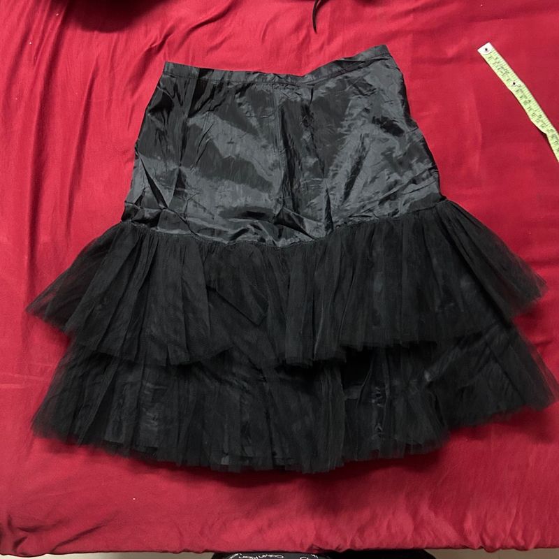 Black Tiered Tulle Skirt