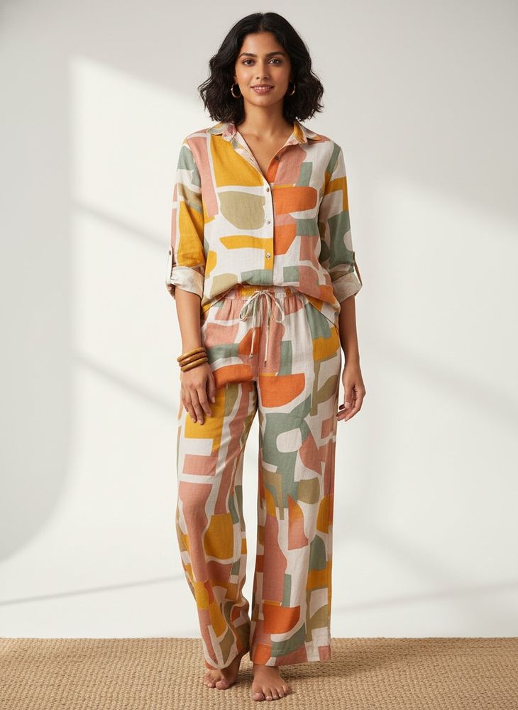 Boho Abstract Print co-ord set