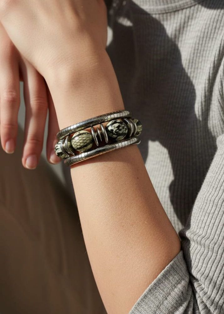 Unique Silver Tone Bracelet