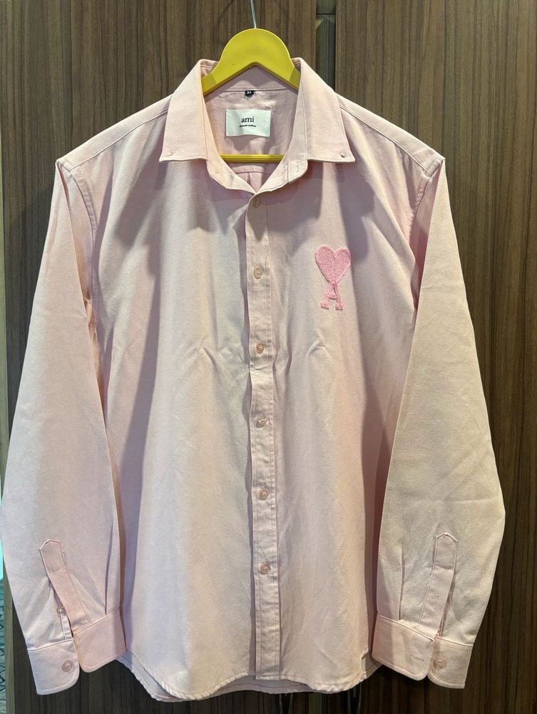 AMI Paris Pink Button-Down Shirt