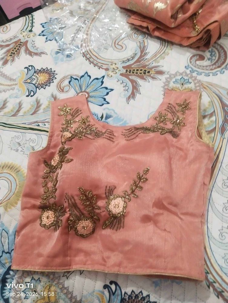 Embellished Peach lehnga