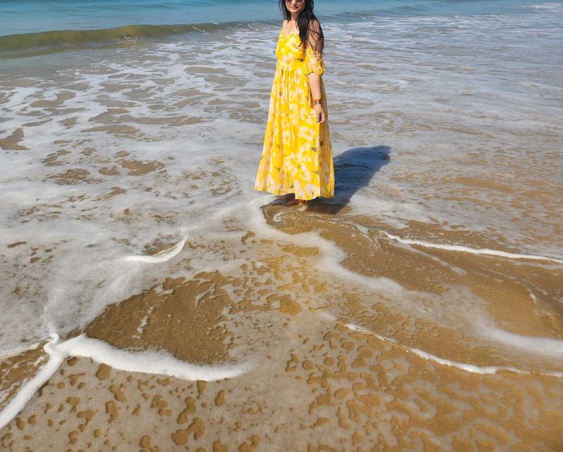 Yellow Floral Maxi Dress