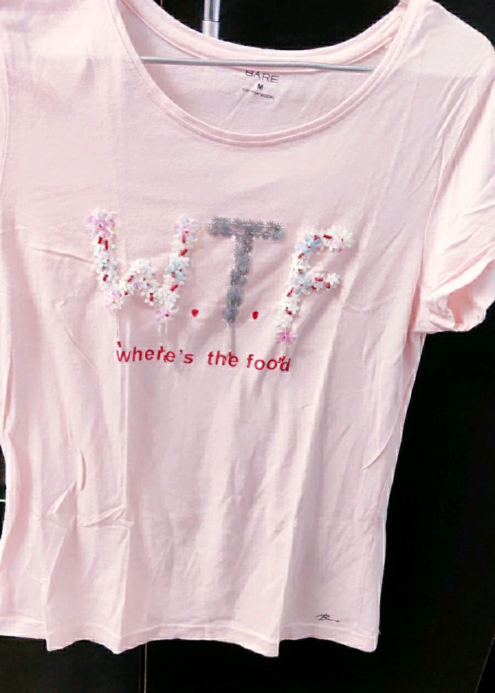 Bare Denim - Beaded T-shirt (M Size)