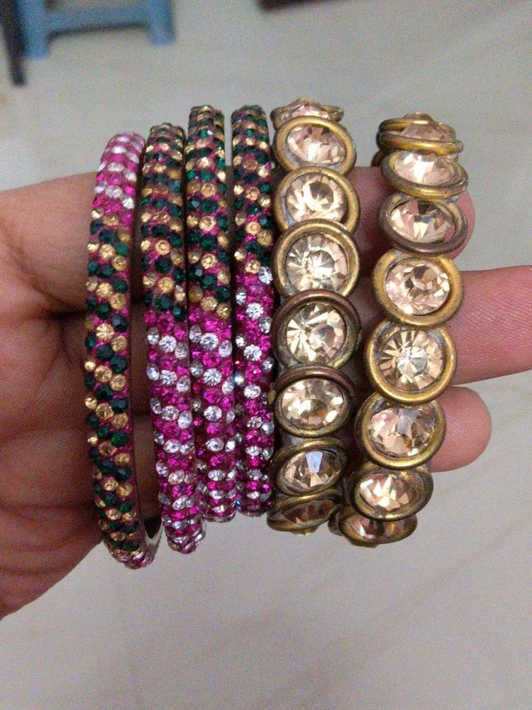 Set of Embellished Bangles