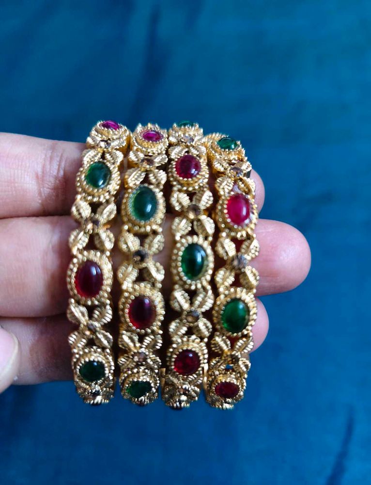 Bangles with Ruby&amp;Stones