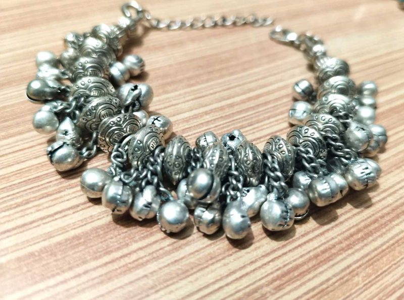 Oxidised Ghungroo Kada