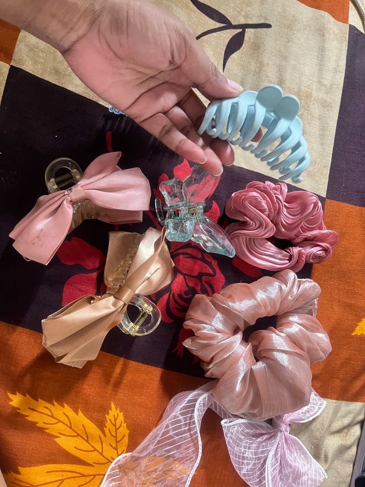 Cute Hair Clip and Scrunchie Set