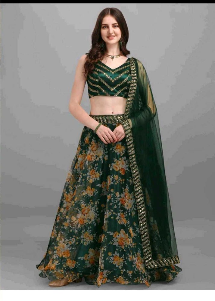 Elegant digital Floral Print Lehenga Choli