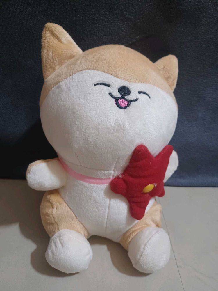 Adorable Shiba Inu Plush Toy / Brown and White
