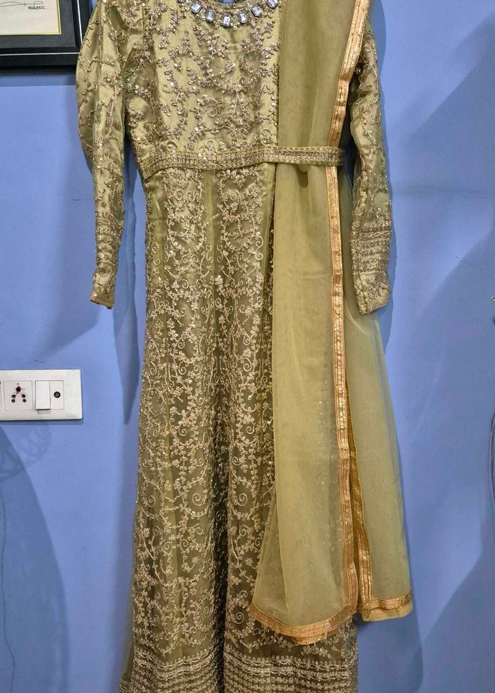 Elegant Embroidered Anarkali Suit
