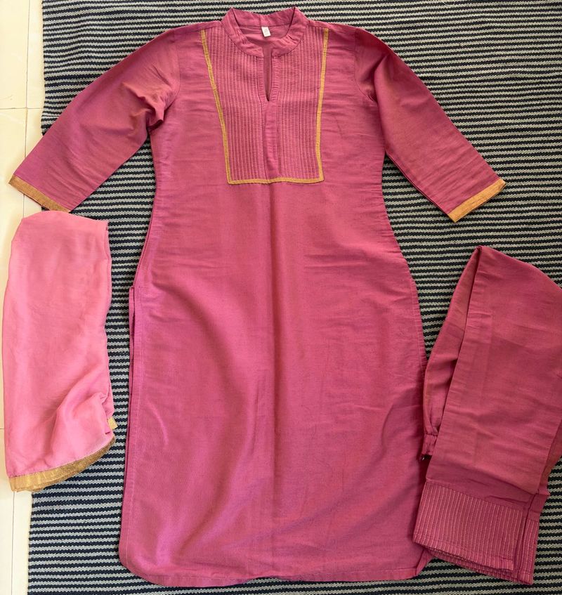 Pink Kurta Set with Dupatta