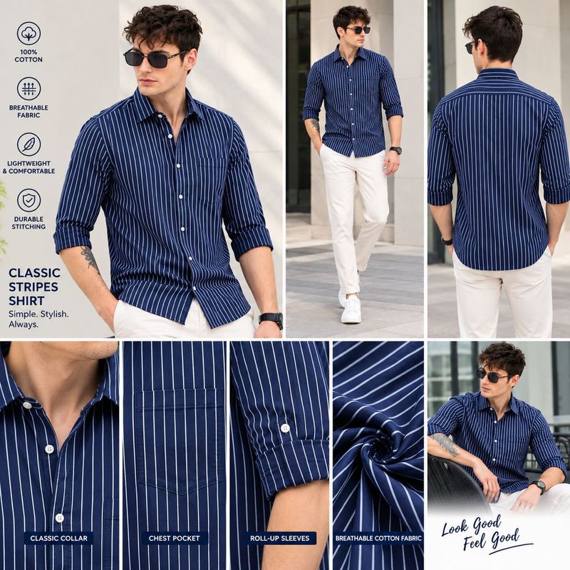 Youth First Striped Men's Shirt