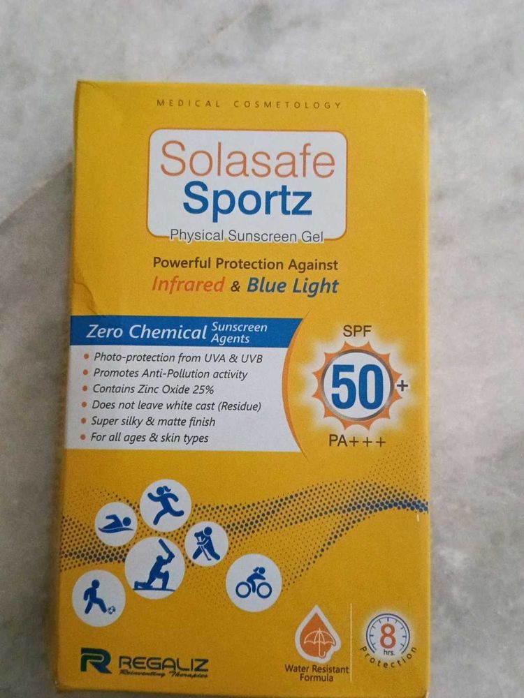 Solasafe Sportz Physical Sunscreen Gel SPF 50