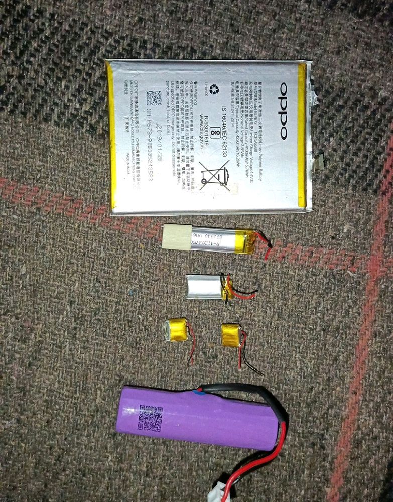 3.7v Battery Pack Of 5pc