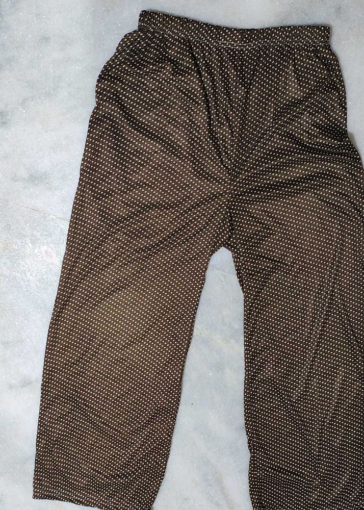 Comfortable Brown Printed Palazzos 3XL
