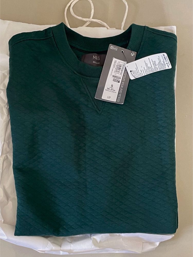 M&amp;S Textured Crew Neck Sweater