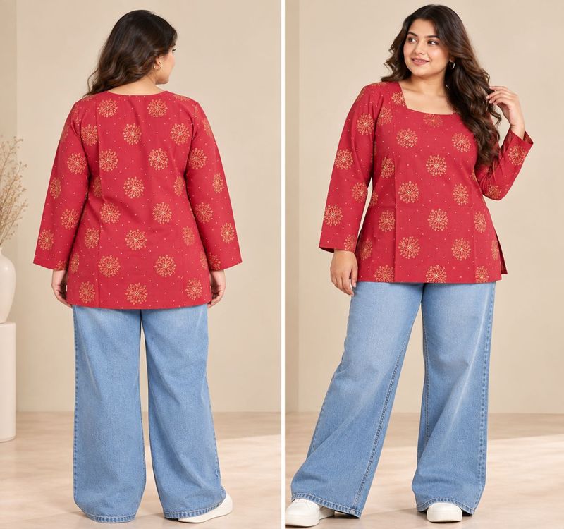 ❤️ Modran Floral Printed Short Kurti