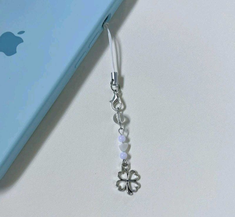Cute Clover Charm Phone Strap