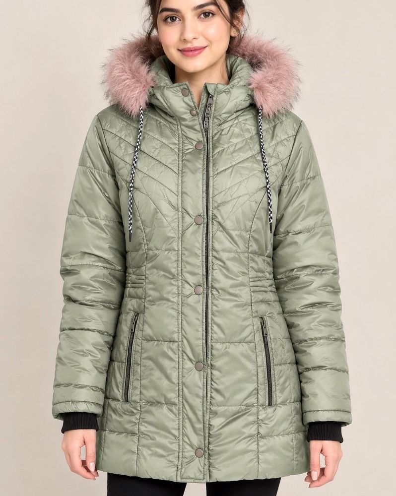 Puffer Jacket with Faux Fur Hood